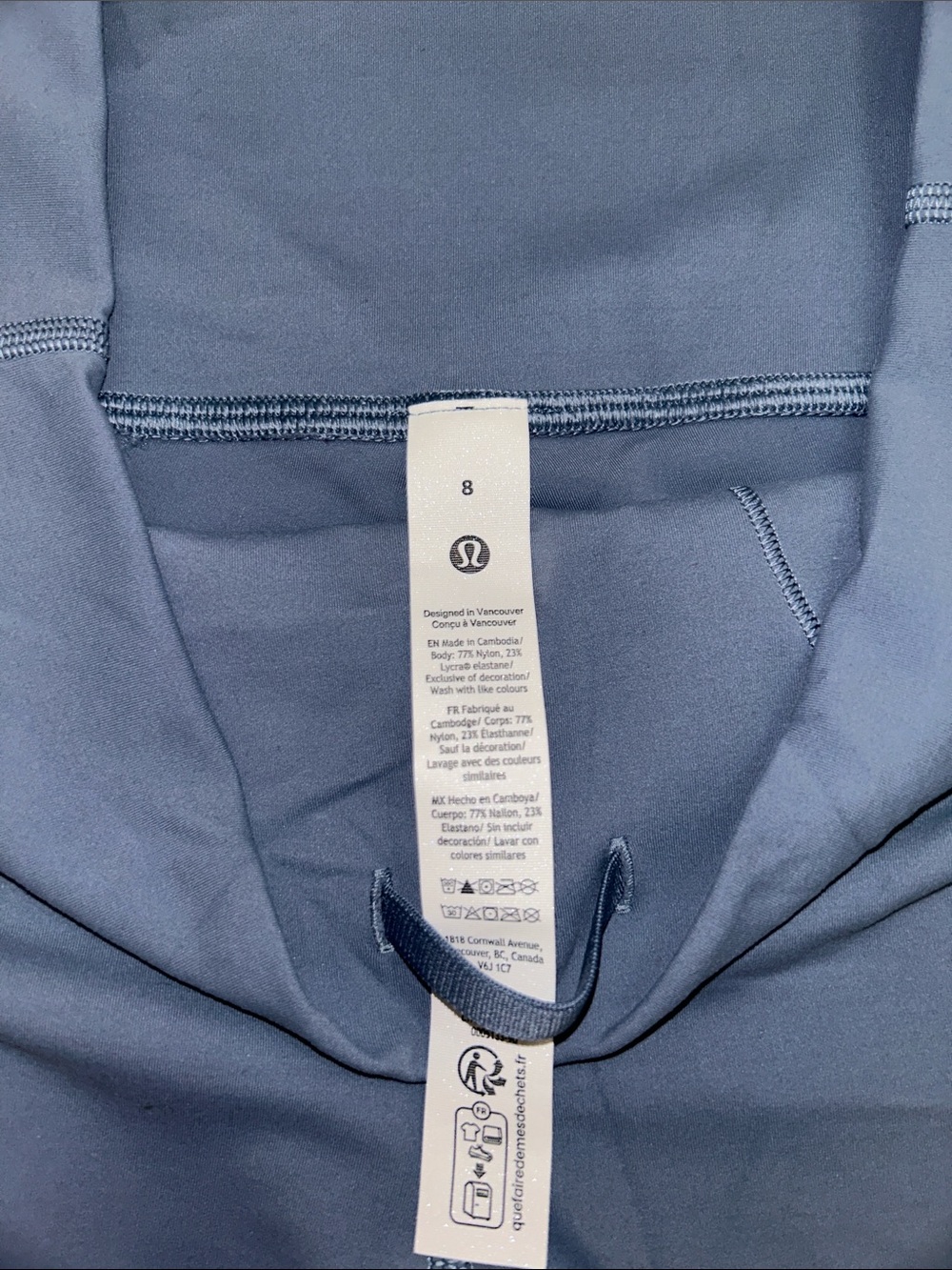 lululemon athletica Slate Blue Women's Leggings - Size 8